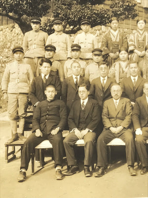 Antique Japanese Taisho School Class Photograph Group Student