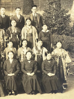 Antique Japanese Taisho School Class Photograph Group Student Uniform Sepia PH65