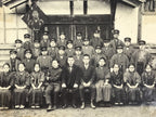 Antique Japanese Taisho School Photograph Group Student Hakama Black White PH117