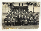Antique Japanese Taisho School Photograph Group Student Hakama Black White PH117