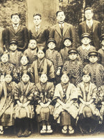 Antique Japanese Taisho School Photograph Group Student Hakama Black White PH120