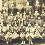 Antique Japanese Taisho School Photograph Group Student Hakama Black White PH120