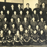 Antique Japanese Taisho School Photograph Group Student Hakama Black White PH121