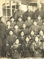 Antique Japanese Taisho School Photograph Student Hakama Uniform Sepia PH126