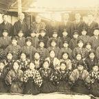 Antique Japanese Taisho School Photograph Student Hakama Uniform Sepia PH126