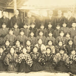 Antique Japanese Taisho School Photograph Student Hakama Uniform Sepia PH126