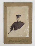 Antique Japanese Taisho Soldier Portrait Military Photograph Black White PH46
