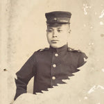 Antique Japanese Taisho Soldier Portrait Military Photograph Black White PH46