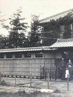 Antique Japanese Taisho Young Family Photograph Kimono House Black White PH17