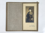 Antique Japanese Taisho Young Woman Portrait Photograph Kimono Hakama Sepia PH42