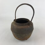 Antique Japanese Traditional Cast Iron Hanging Cook Pot Black Irori Hearth C26