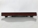 Antique Japanese Wood Lacquered Low Table Brown Serving Tray Ozen Kurumizen L425