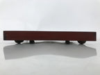Antique Japanese Wood Lacquered Low Table Brown Serving Tray Ozen Kurumizen L426