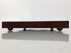 Antique Japanese Wood Lacquered Low Table Brown Serving Tray Ozen Kurumizen L499