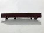 Antique Japanese Wood Lacquered Low Table Brown Serving Tray Ozen Kurumizen L500