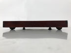 Antique Japanese Wood Lacquered Low Table Brown Serving Tray Ozen Kurumizen L500