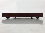 Antique Japanese Wood Lacquered Low Table Brown Serving Tray Ozen Kurumizen L500