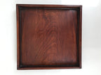 Antique Japanese Wood Lacquered Low Table Brown Serving Tray Ozen Kurumizen L500
