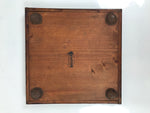 Antique Japanese Wood Lacquered Low Table Brown Serving Tray Ozen Kurumizen L501