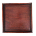 Antique Japanese Wood Lacquered Low Table Brown Serving Tray Ozen Kurumizen L501