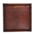 Antique Japanese Wood Lacquered Low Table Brown Serving Tray Ozen Kurumizen L502