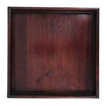Antique Japanese Wood Lacquered Low Table Brown Serving Tray Ozen Kurumizen L503
