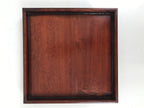 Antique Japanese Wood Lacquered Low Table Brown Serving Tray Ozen Kurumizen L505