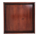 Antique Japanese Wood Lacquered Low Table Brown Serving Tray Ozen Kurumizen L506