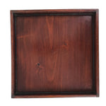 Antique Japanese Wood Lacquered Low Table Brown Serving Tray Ozen Kurumizen L507