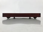 Antique Japanese Wood Lacquered Low Table Brown Serving Tray Ozen Kurumizen L508