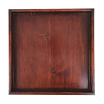 Antique Japanese Wood Lacquered Low Table Brown Serving Tray Ozen Kurumizen L508