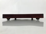 Antique Japanese Wood Lacquered Low Table Brown Serving Tray Ozen Kurumizen L509