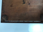 Antique Japanese Wood Lacquered Low Table Brown Serving Tray Ozen Kurumizen L511