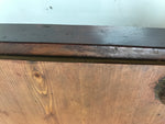 Antique Japanese Wood Lacquered Low Table Brown Serving Tray Ozen Kurumizen L511