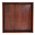 Antique Japanese Wood Lacquered Low Table Brown Serving Tray Ozen Kurumizen L514