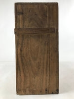 Antique Japanese Wood Lid Buddhist Altar Item Storage Box Inside 11x41x25cm X66