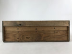 Antique Japanese Wood Lid Buddhist Altar Item Storage Box Inside 11x41x25cm X66