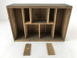 Antique Japanese Wood Lid Buddhist Altar Item Storage Box Inside 11x41x25cm X66