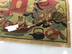 Antique Japanese Woodblock Print Calendar Meiji 1886 Ebisu Daikokuten FL364