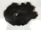 Antique Japanese Wooden Flower Vase Stand Unique Kadai Board Ikebana Brown WT599