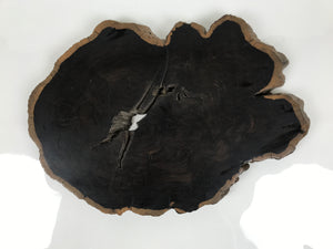 Antique Japanese Wooden Flower Vase Stand Unique Kadai Board