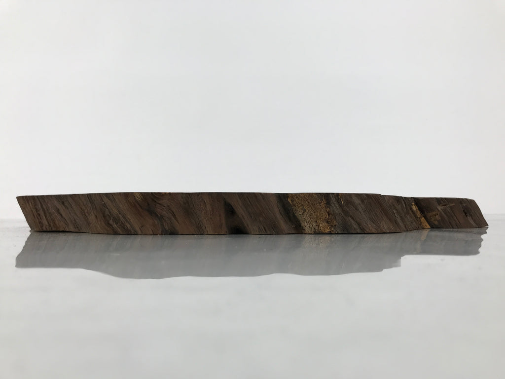 Antique Japanese Wooden Flower Vase Stand Unique Kadai Board Ikebana Brown WT599