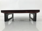 Antique Japanese Wooden Lacquered Low Table Brown Serving Tray Ozen Square L491
