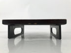 Antique Japanese Wooden Lacquered Low Table Brown Serving Tray Ozen Square L492