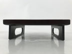 Antique Japanese Wooden Lacquered Low Table Brown Serving Tray Ozen Square L492