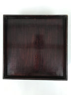 Antique Japanese Wooden Lacquered Low Table Brown Serving Tray Ozen Square L492