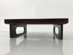 Antique Japanese Wooden Lacquered Low Table Brown Serving Tray Ozen Square L493