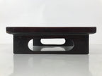 Antique Japanese Wooden Lacquered Low Table Brown Serving Tray Ozen Square L493