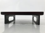 Antique Japanese Wooden Lacquered Low Table Brown Serving Tray Ozen Square L493