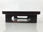 Antique Japanese Wooden Lacquered Low Table Brown Serving Tray Ozen Square L493